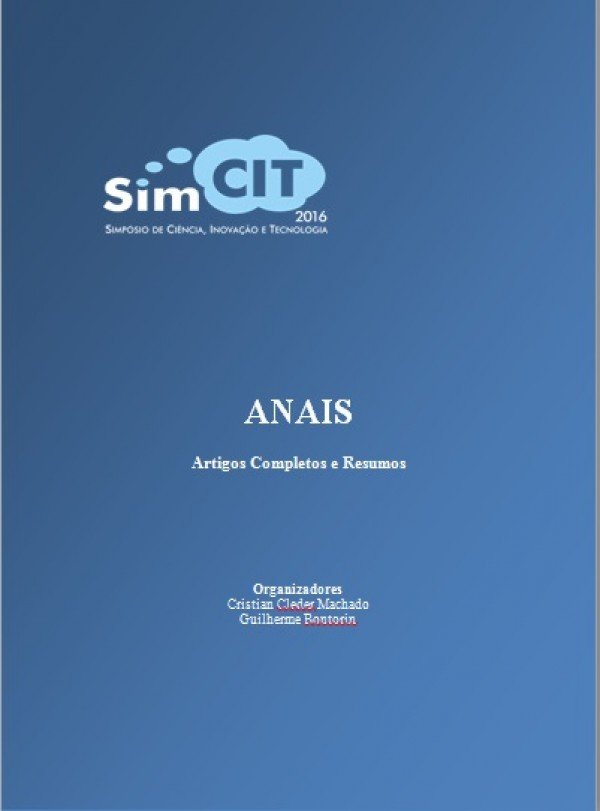 Anais do I Simpósio de Ciência, Inovação e Tecnologia - SimCIT