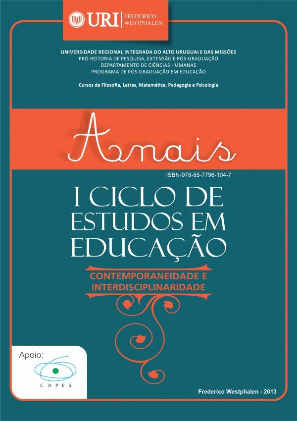 ANAIS I CICLO DE ESTUDOS EM EDUCAÇÃO