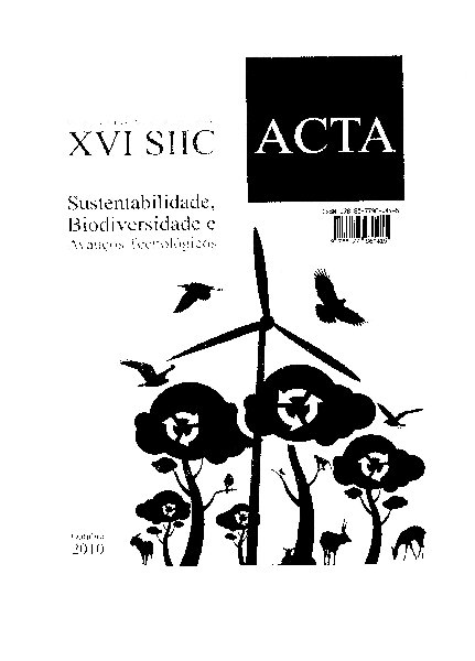 ACTA DO XIX SEMINÁRIO DE INTEGRAÇÃO DE PESQUISA E PÓS-GRADUAÇÃO: SUSTENTABILIDADE, BIODIVERSIDADE E AVANÇOS TECNOLÓGICOS